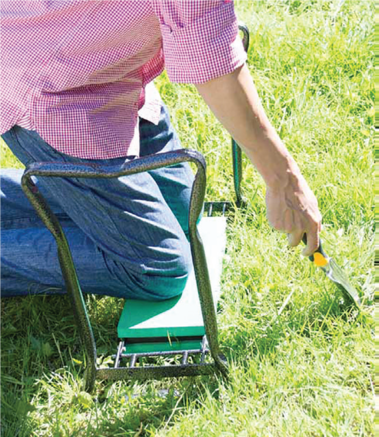 Banc et agenouilloir de jardin