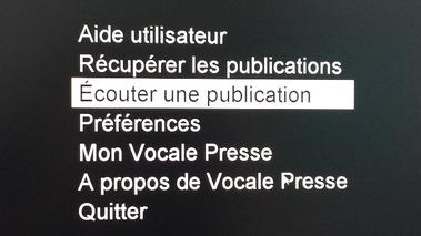 Journal audio VOCALE PRESSE